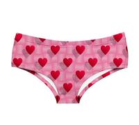 Générique String Femme Sexy Chic Culotte Saint Valentin Cœur Imprimé sans Couture Respirant Basse Taille Sexy Triangle Style Quatre Confortable sous Vêtements Féminins pour Moments Spéciaux