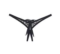 Générique String Femme Sexy Chic Sexy Open Lace Thong Women's Chic Briefs Large Sizes Transparent Crotch Panties Lingerie Outfit Hot Underwear Tanga Large Size Strings Femme String Blanc