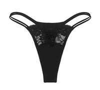 Générique String Femme Sexy Chic String Sexy De Pute - Taille Mini Strings Ficelle Dentelle Femme Strings Tanga Chic Hot Micro Thong T-Back Lingerie Dentelle Noir M