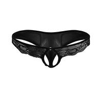 Générique String Homme Sexy Drole Transparent Culotte Ouverte Body De Pute Érotique Slip Ouvert Tanga Ficelle sous Vetement Mini Chic Strings Noir Dentelle Lingerie Hot Boxer pour