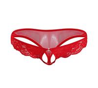 Générique String Homme Sexy Drole Transparent Culotte Ouverte Body De Pute Érotique Slip Ouvert Tanga Ficelle sous Vetement Mini Chic Strings Noir Dentelle Lingerie Hot Boxer pour
