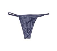 Générique String Sexy De Pute Ficelle G-String Femme Chic Couleur Unie Tanga Coquine Hot Imprimé pour Femmes Grande Taille Mini Micro G T-Back Lingerie sous-Vêtement (Gris,M)