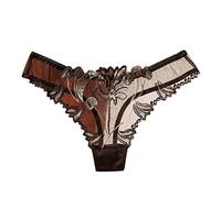 Générique String Sexy Tanga Femme Elasticité Slips Respirant sous-VêTements Culotte Florale sous-vêtement Taille Basse en Dentelle pour Yoga Jogging Fitness Running