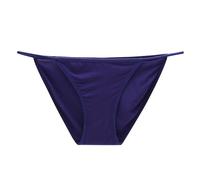 Générique Strings Et Tangas Femme String Sexy Chic Ficelle Culotte en Dentelle sous-Vêtements Slip Taille Très Haute Culottes Basse Italienne Soie Extensible Hipster (Bleu,M)