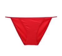 Générique Strings Et Tangas Femme String Sexy Chic Ficelle Culotte en Dentelle sous-Vêtements Slip Taille Très Haute Culottes Basse Italienne Soie Extensible Hipster (Rouge,M)