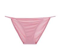 Générique Strings Et Tangas Femme String Sexy Chic Ficelle Culotte en Dentelle sous-Vêtements Slip Taille Très Haute Culottes Basse Italienne Soie Extensible Hipster (Rose,M)