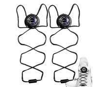 Générique Strings -Shoe Lock | Lazy Laces, Automatic Rotating Knob Lock Buckle, Heavy-Duty Metal Shoe Laces For Men Women Kids, Quick-Fit Lacing System For Sports Hiking Running Travel