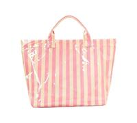 Générique Striped Tote Handbag - Waterproof Glossy Pool Bag for Travel Use | PVC Coated Fabric Large Capacity Carryall with Zipper Closure, Lightweight Shoulder Tote for Summer Beach Gym Shopping Bag