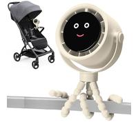 Générique Stroller Clip Fan, Portable Cooling Device, 360° Rotatable Small Air Cooler, Battery Operated Quiet, Flexible Clipped-On Design, for Summer Crib Car Seat Bike Treadmill