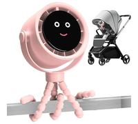 Générique Stroller Fan, Rechargeable Cooling Device, 360 Rotatable Flexible Tripod Design, Usb Battery Operated Portable Breeze Solution for Crib Car Seat Bike Treadmill Summer Travel