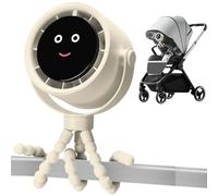 Générique Stroller Fan Rechargeable, Small Cooling Baby Fan with Flexible Tripod, 360° Rotating Battery Operated Air Cooler for Car Seat Crib Bike Treadmill Summer Use, 5.83x3.15x6.81 inches