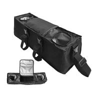 Générique Stroller Organizer Pouch, Secure Fastener Strap, Large Capacity Storage Bag with Bottle Holders, Diaper Pocket, and Zip Compartments for Mom Travel, 19.69x5.51x6.69 inches