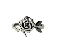 Générique Strong As Fuck Black Rose Self-Love Ring,Burned And Survived Self-Love Rings,Blooming Black Rose Ring, Inspirational Gifts for Women Friends (9)