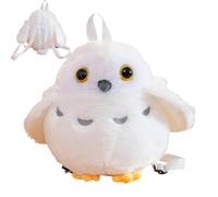 Générique Stuffed Animal Backpack, Creative Plush Owl Travel Bag, Cartoon Backpack, 11.02x9.84x9.45 Inches Moppet Travelling Pack, Stuffed Packsack for Trip Product material: Plush