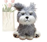 Générique Stuffed Animal Dog, Interactive Plush Schnauzer, 9.84 inches Sleeping Companion & Soft Cuddly Material, Cute Plashed Doll for Kids, Teens, Adults, Boys, Girls, Children's, and Men