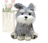 Générique Stuffed Animal Dog, Interactive Plush Schnauzer, 9.84 inches Sleeping Companion & Soft Cuddly Material, Cute Plashed Doll for Kids, Teens, Adults, Boys, Girls, Children's, and Men