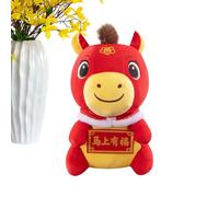 Générique Stuffed Animal Horse - Lucky Chinese New Year Figure - Plush Horse | 2026 Horses Doll for Adult Child Friend Student Family Bedside Table Sofa Decor Living Nursery