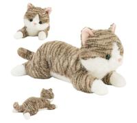 Générique Stuffed Animal - Plush Toy | Cat Stuffed Animal | Soft Stuffed Animal Cute Lying Weighted Cat Stuffed Animal, Cute Animal Toy, Multi-Functional Cat Nap Plush for Cuddling and Playing