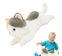 Générique Stuffed Animal - Plush Toy | Cat Stuffed Animal | Soft Stuffed Animal Cute Lying Weighted Cat Stuffed Animal, Cute Animal Toy, Multi-Functional Cat Nap Plush for Cuddling and Playing