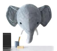 Générique Stuffed Animal Wall Mount - Short Plush PP Cotton Elk Elephant | Animal Wall Decor | Walls Hanging Decoration | Kids Room Nursery Home Festive Party Decor for Living Room Bedroom