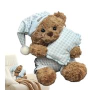 Générique Stuffed Bear Plush - Soft Comforting Plush Toy Bedtime | Comfort Doll Cute Sleeping Companion for Kids, Cuddly, Stuffed Animal, Nursery, Bedroom Or Playtime Use, 25x13x40cm
