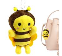 Générique Stuffed Bees Plush Toy, 12x7x5cm Bee Pendant Plushs Dolls, Comfortable Support Little Delicate Workmanship Bee Pendant Plushs Figure Toys, Plush Toys for Schoolbag, Car Interior, Backpack