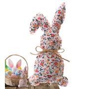 Générique Stuffed Bunny Doll,Rabbit Doll for Tiered Tray Decoration - 24x11cm Effortless Collectible Stuffe Bunny Figurines Farmhouse Festive Charm Ornament for Spring, Wreath, Wedding Tiered Trays
