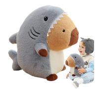 Générique Stuffed Capybara - 13.7in Reversible Shark Capybara Plush Toy, Plush Cute Capybaras Doll, Soft Pillow Animal Companion for Kids, Boys & Girls, Aesthetic Stuffed Animal Gift