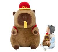 Générique Stuffed Capybara Plush - Cartoon French Fries Backpack Capybara Doll,Home Decoration with Stretchable Mouth for Living Room, Couch, Bedroom, Car, Game Room