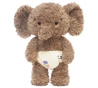 Générique Stuffed Elephant, Plush Animal Toy, 13.78x7.48x3.15 inches Adorable Cute Soft Huggable Character Doll, Cozy Decorative Plush, Ideal for Boys Girls Room Decor and Collection