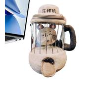 Générique Stuffed Mice Plush Juicer Toy, Early Learning Kitchens Role Play Props, 5.91x3.15 inches, Fruit Themed, Soft Safe Pretend Toys for Kids Boys and Girls, Creamy Color