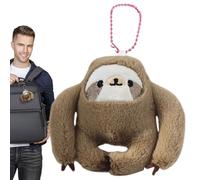 Générique Stuffed Sloth Keychan - Cute Toy, Animal Pendant Doll | 10cm Small Sloth Hanging Keychan for Backpack, Purse, Or Room Decoration, Cartoon Soft Doll for Kids Teens Adults, Fun Gift Access