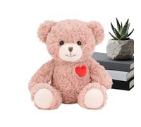 Générique Stuffed Toy - Animal Plush Toy | Plushy Bear with Emotional Accent, with Symbol of Love, Present Plush for Decoration, Cushion for Special Occasions