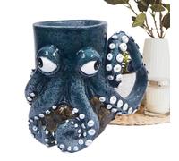 Générique Sturdy Octopus Mug, Sea Animal Decorative Cup, Artistic Octopus Statue Drinkware with Handcrafted Ceramic Finish, Novelty Milk Tea Coffee Mug, Creative Gift for Christmas Party Use
