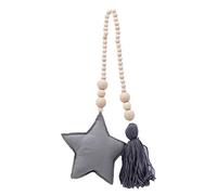 générique Style Nordique Mignon Étoile Forme Perles en Bois Gland Suspendu Pendentif Enfants Room Decor Tenture Ornement Gris Stable QualitéTraitement Durable