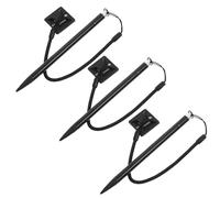 Générique Stylet Écran Résistif Métal 3 Pièces Support Et Cordon Anti-Perte pour Navigation Automobile Et Terminaux Points De Vente, Outil Précision Professionnel Abs Noir
