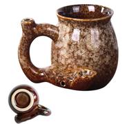 Générique Stylish Coffee Mug - Ceramic Travel Cup for Cold Drinks | Ceramic with Ergonomic Grip Handle, 380ml Beverage Container, Portable Drinkware for Men, Home, Outdoor, Water, Tea Beer