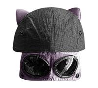 Générique Stylish Sunglasses & Hat with Cute Ears - 2-in-1 Summer Quick-Drying Baseball Cap | Breathable Sun Protection Hat for & Kids | Lightweight Thin Pilot Cap