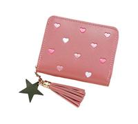 Générique Stylish Women Wallet, Casual Women's Bag, Portable Wallet, Large Capacity PVC Accordion Design, Lightweight 52g, for Travel, Everyday Use, Pink, Black, Red, 4.33x3.54x0.98in