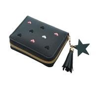 Générique Stylish Women Wallet, Casual Women's Bag, Portable Wallet, Large Capacity PVC Accordion Design, Lightweight 52g, for Travel, Everyday Use, Pink, Black, Red, 4.33x3.54x0.98in