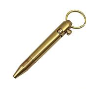 Générique Stylo à bille Bolt Action en laiton massif | Mini porte-clés EDC | Pour une utilisation quotidienne et la signature