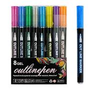 Générique Stylo À Paillettes Pour Le Dessin, Marqueurs Chatoyants, Ensemble De Crayons De À Double Glitter Lina-glitter | Marqueur D'auto- Pour Le Dessin À Paillettes, Le Scrapbooking, La Journal