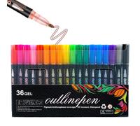 Générique Stylo À Paillettes Pour Le Dessin, Marqueurs Chatoyants, Ensemble De Crayons De À Double Glitter Lina-glitter | Marqueur D'auto- Pour Le Dessin À Paillettes, Le Scrapbooking, La Journal