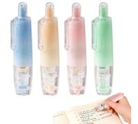 Générique Stylo à ruban adhésif double face | Rouleau adhésif 4 pièces | Ruban correcteur rotatif à 360 degrés | pour la journalisation, le bureau, l'école, l'emballage de projets photo, les albums