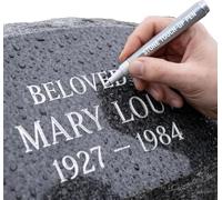 Générique Stylo Marqueur Doré pour Pierre Tombale, Stylode Peinture Imperméable pour la Restauration de Lettres de Pierre Tombale, pointe fine à base d'huile pour inscription de Pierre Tombale