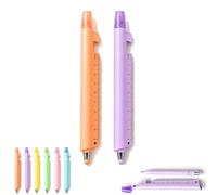 Générique Stylo multifonction 5-en-1 avec règle et embout tactile (#A) | Stylo multifonction : règle double unité, stylet tactile, surligneur, support pour téléphone et stylo d’écriture