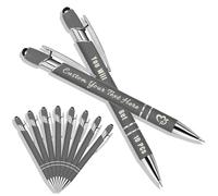Générique Stylo Personnalisé avec Prenom Stylos à Bille Rétractables Stylet Gravé au Laser Personnalisé Stylo Bille Cadeau Personnalisé pour Mariage Homme Femme Collegue #007
