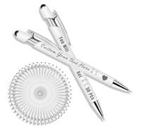 Générique Stylo Personnalisé avec Prenom Stylos à Bille Rétractables Stylet Gravé au Laser Personnalisé Stylo Bille Cadeau Personnalisé pour Mariage Homme Femme Collegue #028