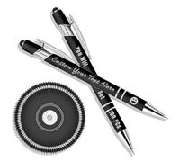 Générique Stylo Personnalisé avec Prenom Stylos à Bille Rétractables Stylet Gravé au Laser Personnalisé Stylo Bille Cadeau Personnalisé pour Mariage Homme Femme Collegue #036