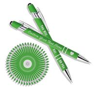 Générique Stylo Personnalisé avec Texte/Icône Gravé, Personnalisable 2-1 Stylo Multifonction avec Stylet, Multicolore, 50 Pièces